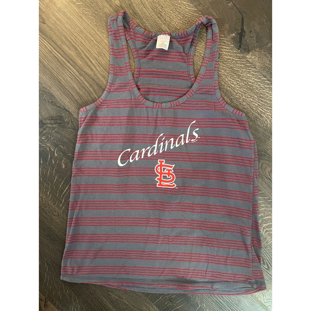 MLB Cardinals Tank Top Striped Sleeveless‎ Baseball St. Louis Medium